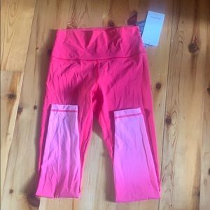 Pink ombré winder under HR tights